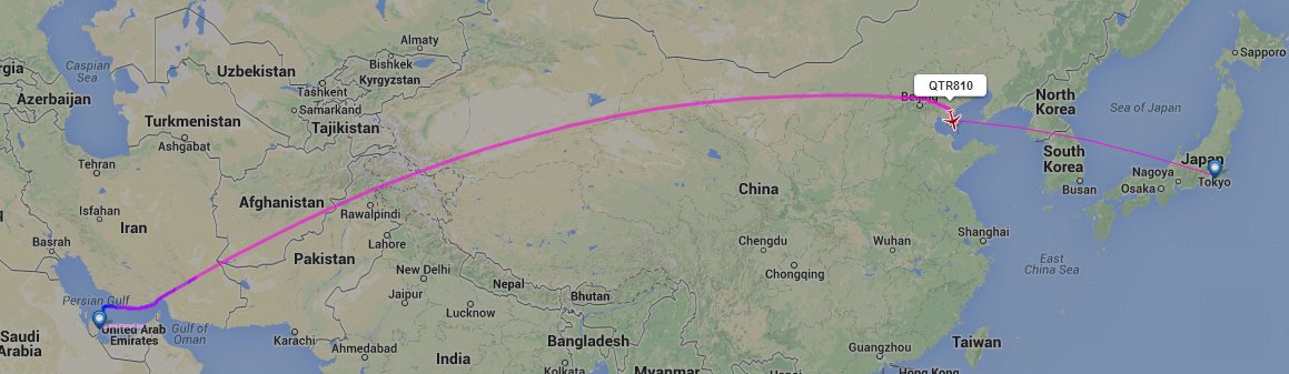 map of flight path